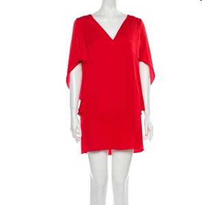 Milly | Dresses | Milly Silk Shift Red Dress | Poshmark